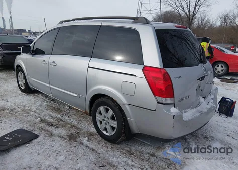 2004 Nissan Quest 3.5 Sl z USA, uszkodzony, nr VIN 5N1BV28U84N307160